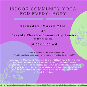 Indoor Community Yoga